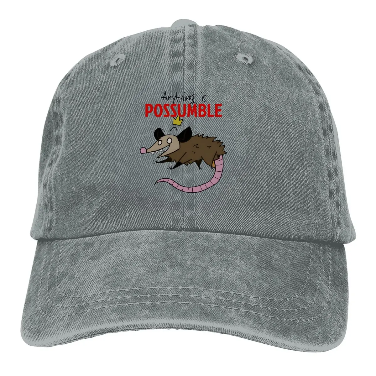 

Anything Is Possumble Baseball Cap Men Hats Women Visor Protection Snapback Cute Opossum Mouse Caps