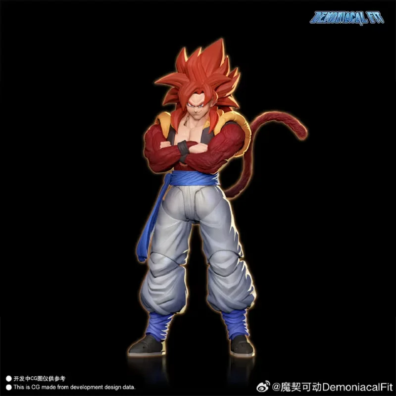 Demoniacal Fit Dragon Ball SHF Gogeta Figure GT Super Saiyan 4 Gogeta 3.0 Anime Action Figures Goku Figurine Model Toys Gifts view 2