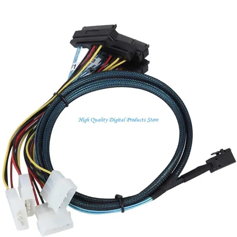U2je Minisas SFF 8643 naar meerdere 29PIN SFF 8482 Connectors Cable met Big 4p Power voor servers
