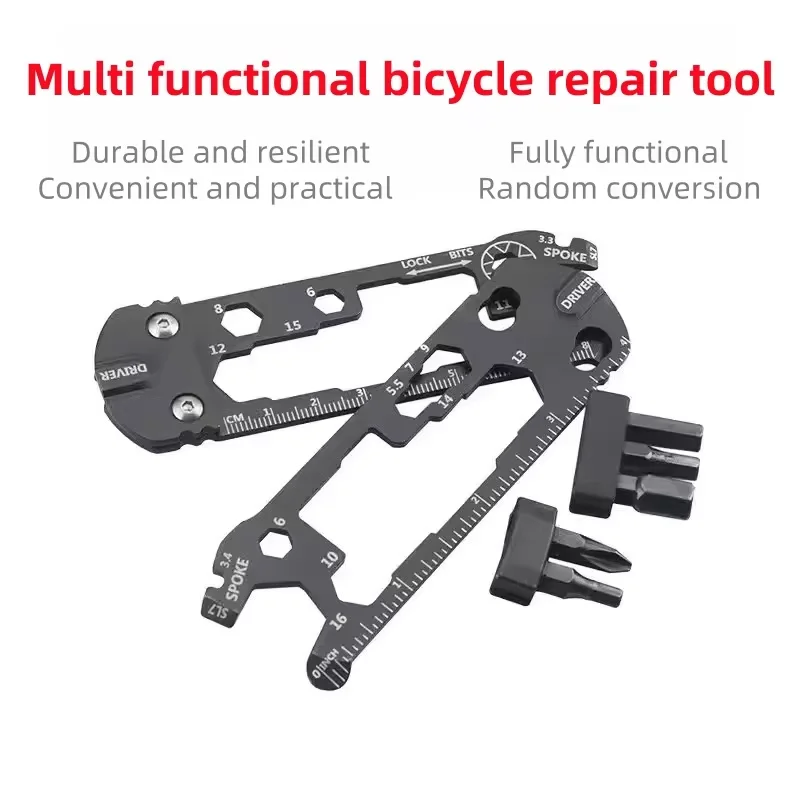 Multi functional bicycle tools, multi-purpose screwdriver tools, outdoor cycling assistant, multi-purpose wrench, external hexag