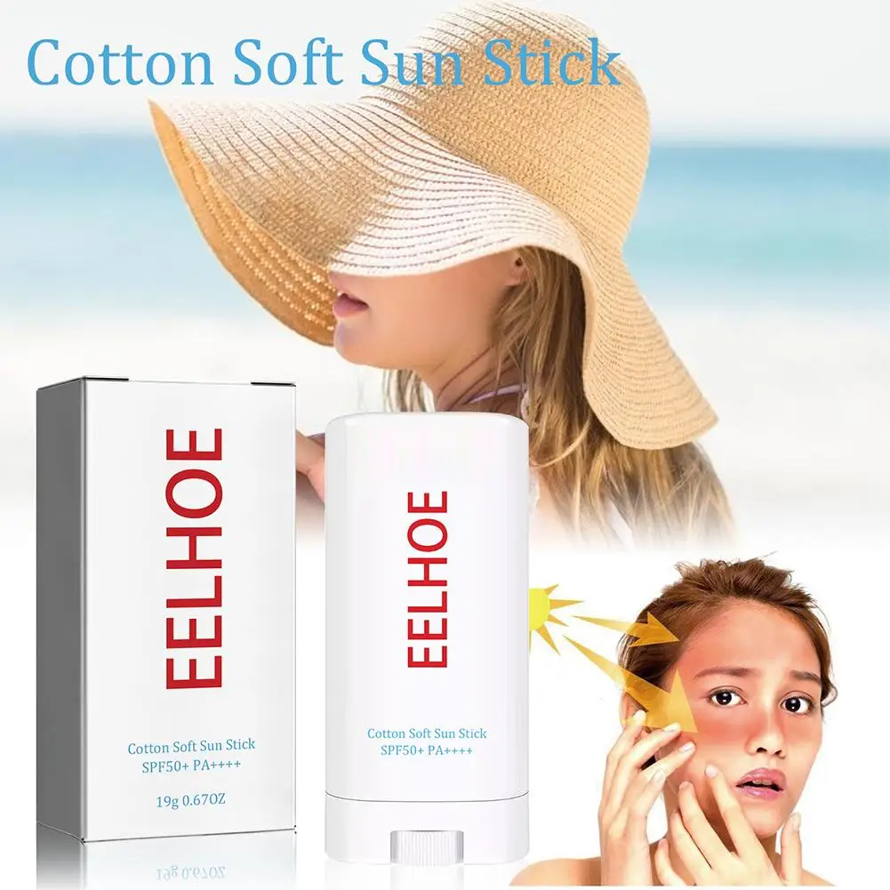 Cotton Soft Sunscreen Stick Natural Concealer UV Protection Protective Sunscreen Cream Korean Care Stick Skin S7J1