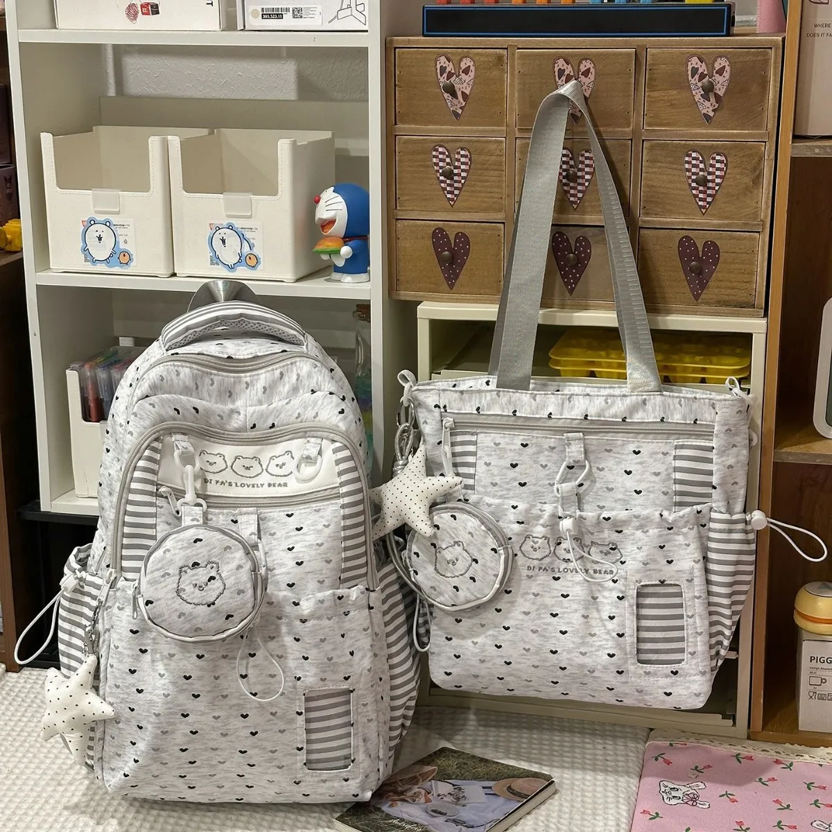 Teen Girls School Bag Lightweight School Backpack Travel Casual Daypack Fashion Rucksack Book Bag Middle High School Students