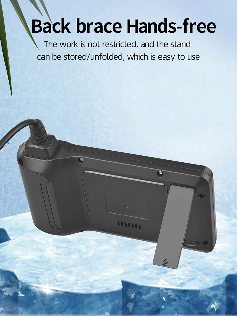 Dual Lens Industrial Endoscope Camera 4.3'' IPS Screen HD1080P Rigid Cable Pipe Sewer Inspection Borescope IP67 Waterproof