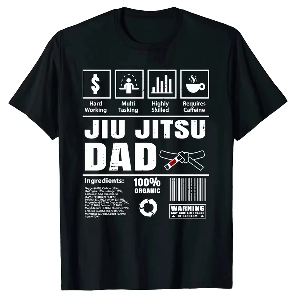 Jiu jitsu半袖Tシャツ、Bjjjjsuitギフトグループ用お父さん定義シャツ、プリントTシャツ、ルーズスタイル、新しい到着