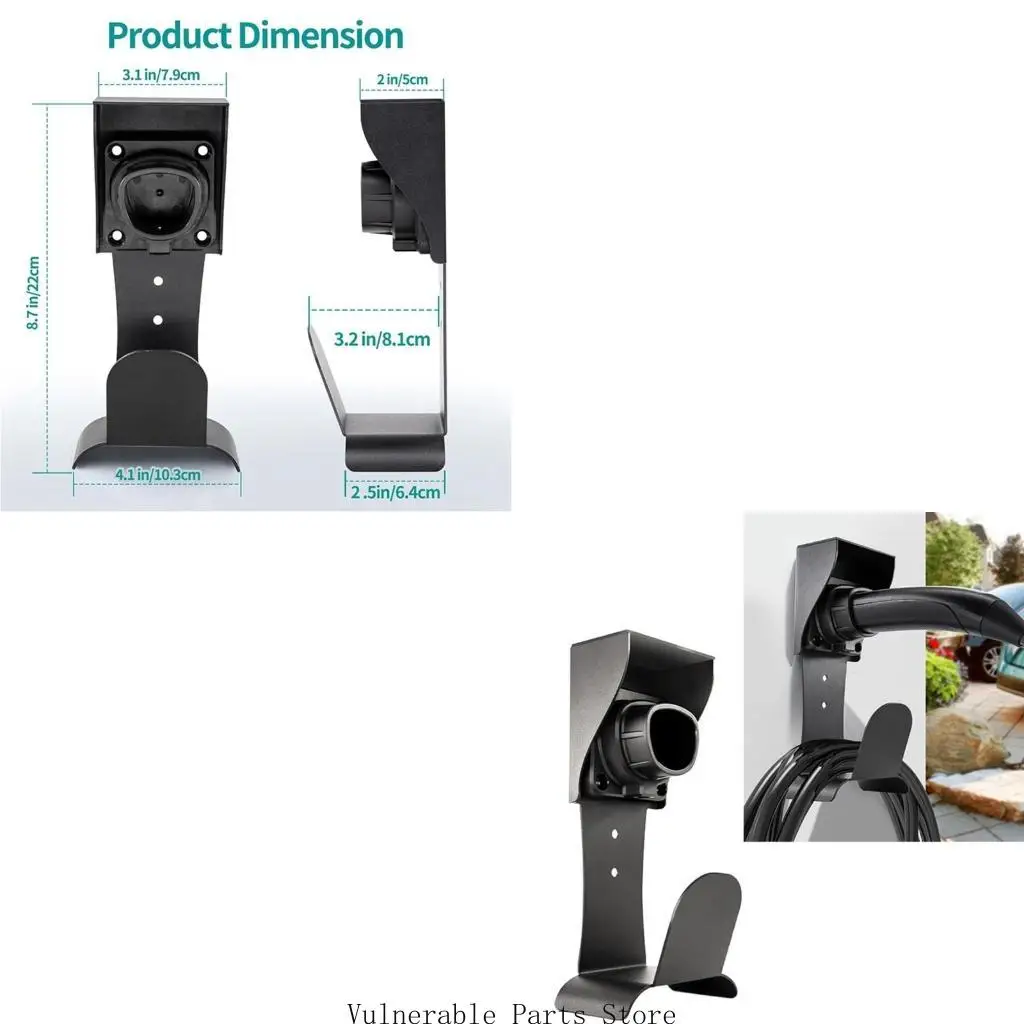 

D0UC Long Lasting Universal Electric Car Charging Mount Bracket Stand Support Corrosion Resistant Steel Frame Tool Setup