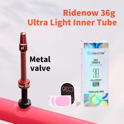 Ridenow New Ultralight Inner Tube Metal Nozzle TPU Tube Metal Nozzle External Thread Tube 700x18-32c Road Bike Inner Tire