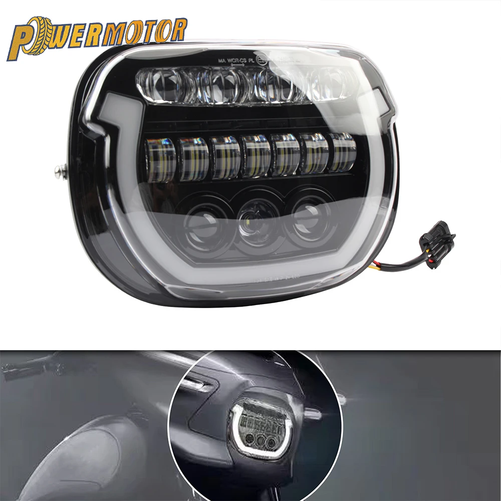 for Harley Touring Street Glide CVO/SE FLHXSE FLHX/I 2023-2024 Motorcycle LED Headlight High/Low Beam DRL Replacement