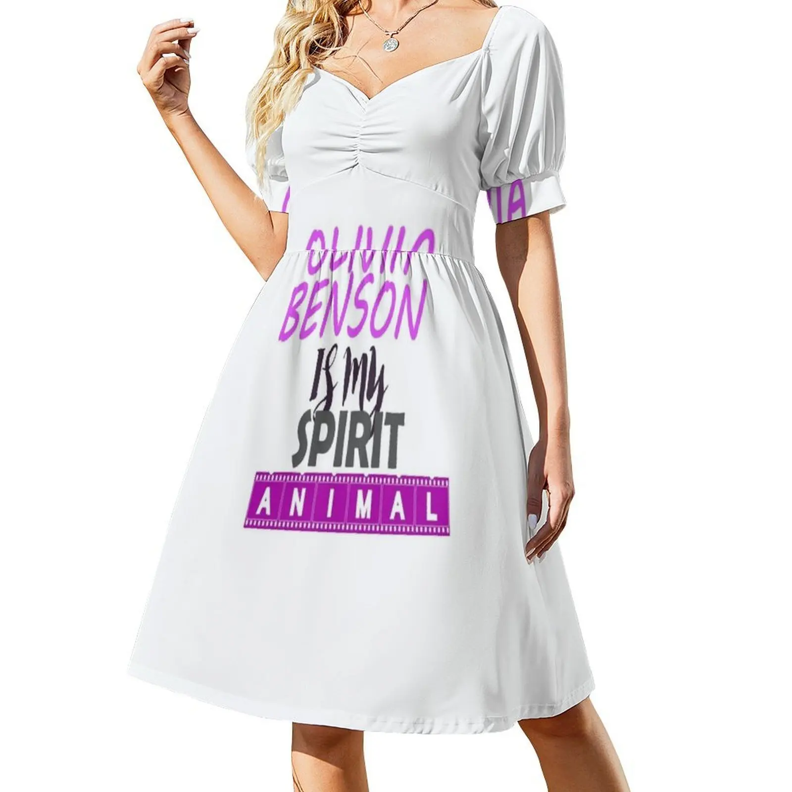 فستان أوليفيا بنسون هو روحي بتصميم حيوان على طراز بريبي فستان قصير للنساء على شكل حرف a فضفاض مناسب فستان يوم غير رسمي أوليفيا بنسون