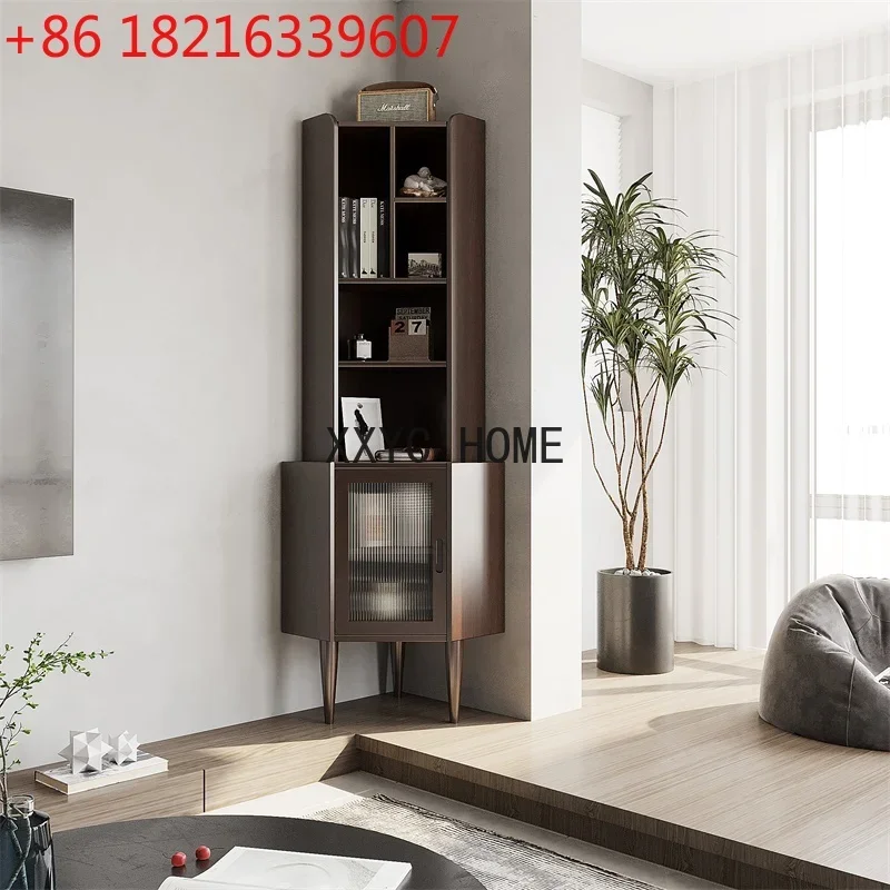 New Chinese Triangle Cabinet Corner Wardrobe Corner Triangle Cabinet Solid Wood Corner Cabinet Living Room Chest of Drawers