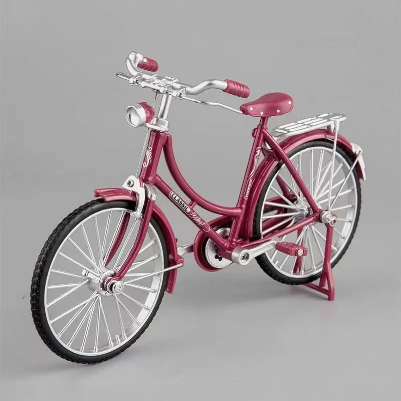 HOT 1:10 Mini Model Alloy Bicycle Diecast Finger Mountain Bike Bend Adult Simulation Collection Die Cast Gifts Toys For Boys