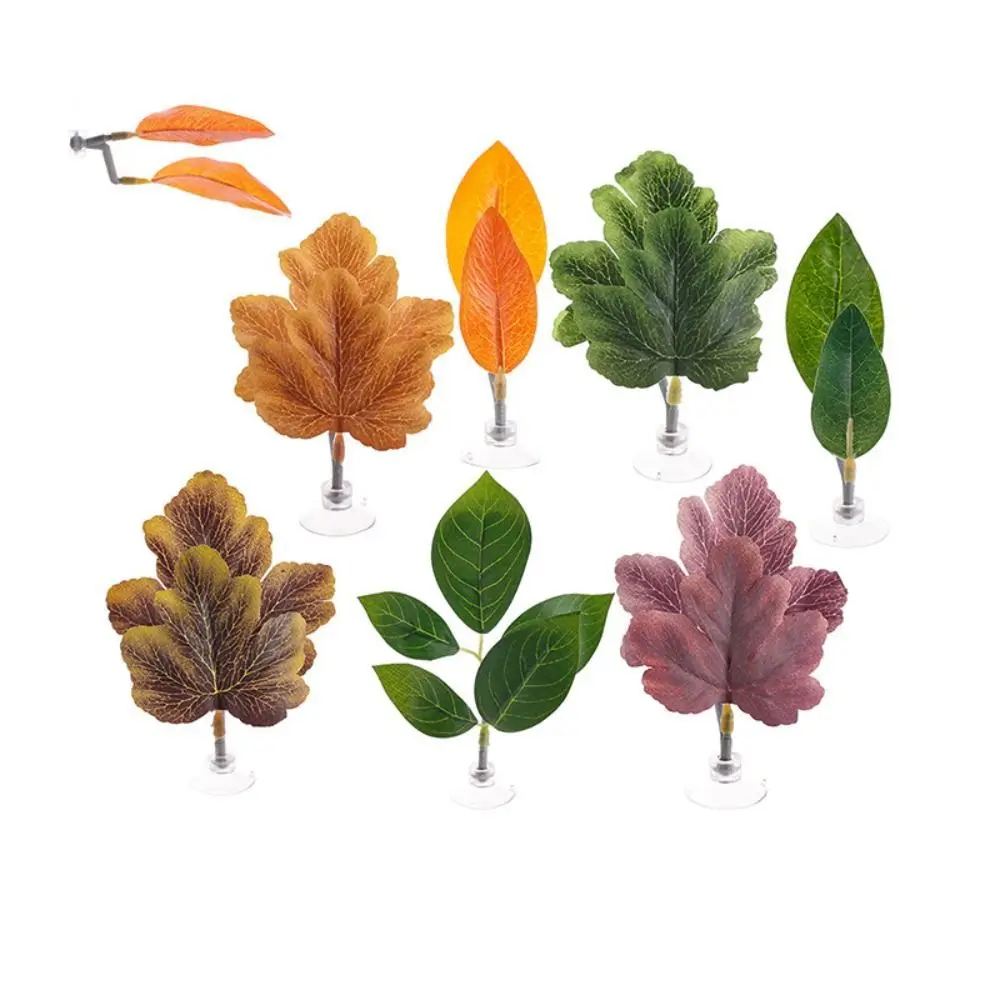 Aquariums Decor Plastic Betta Fish Rest Leaf with Suction Cups Creative Aquarium Landscaping Simulated Artificial Plants Home