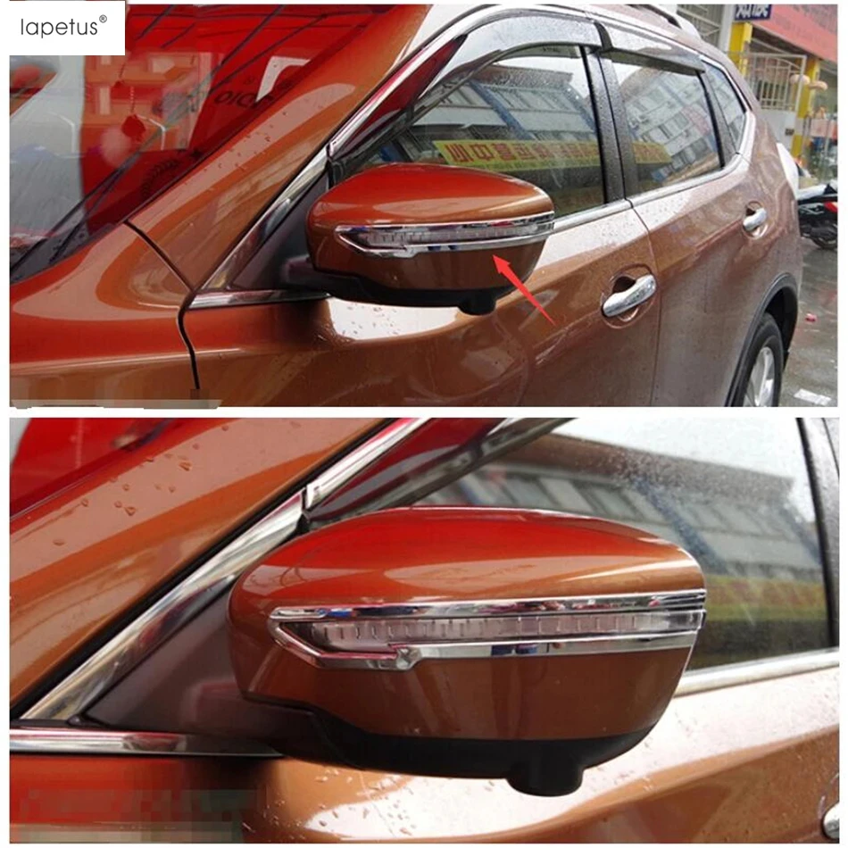 

Rearview Mirror Strip Protect Cover Trim For Nissan X-Trail X Trail T32 Rogue 2014 - 2020 ABS Chrome / Carbon Fiber Accessories