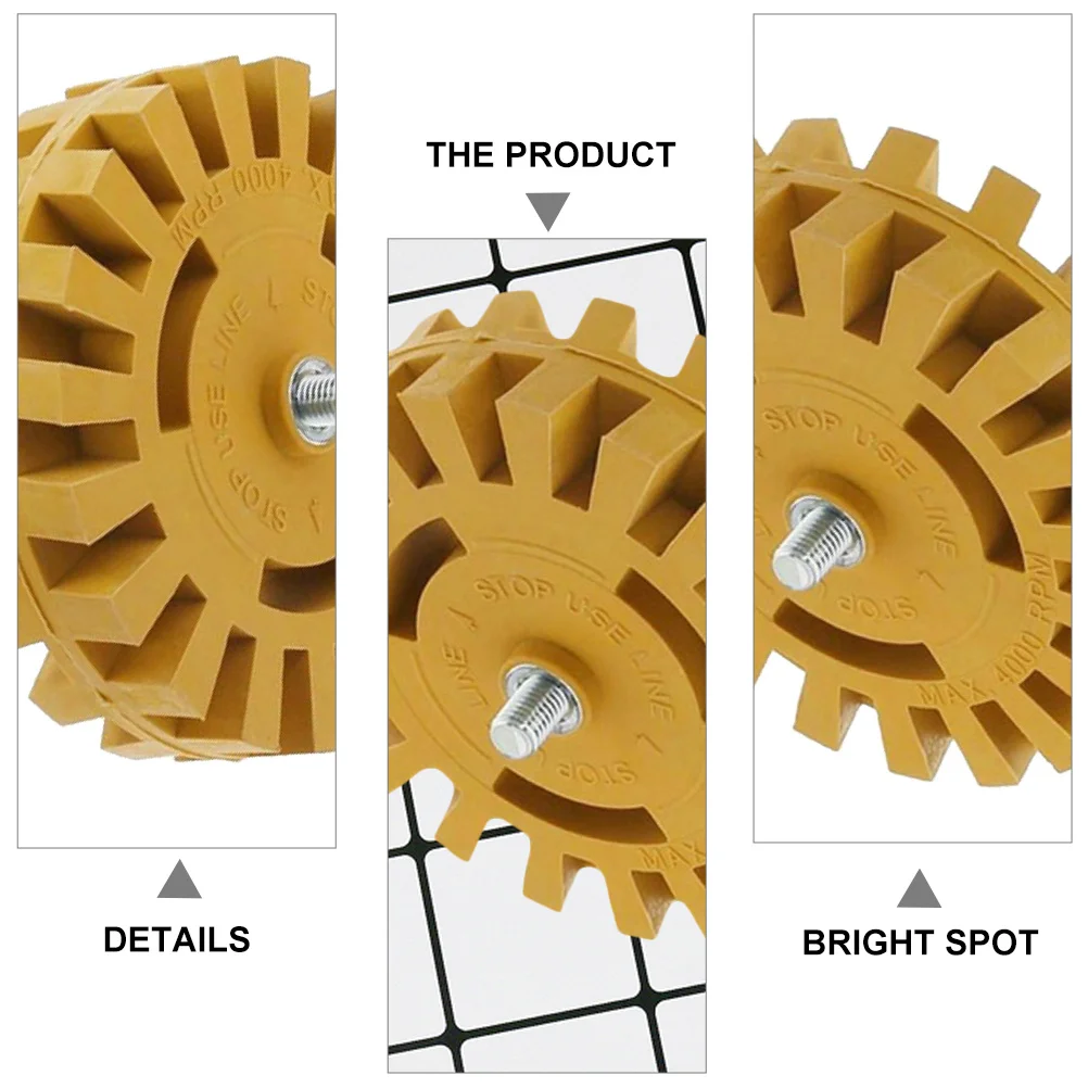 

2Sets Degumming Wheels Pneumatic Rubber Eraser Wheel Glue Removal Car Polishing Grinding Accessory Decal Remover Wheel