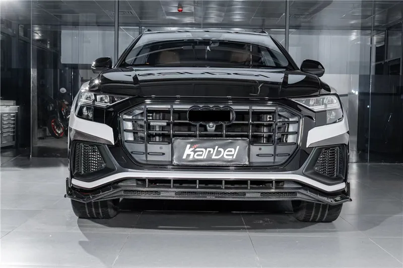 For Audi Q8 body kit Carbon fiber material  Q8 carbon fiber front shovel rear diffuser spoiler side skirt body kit