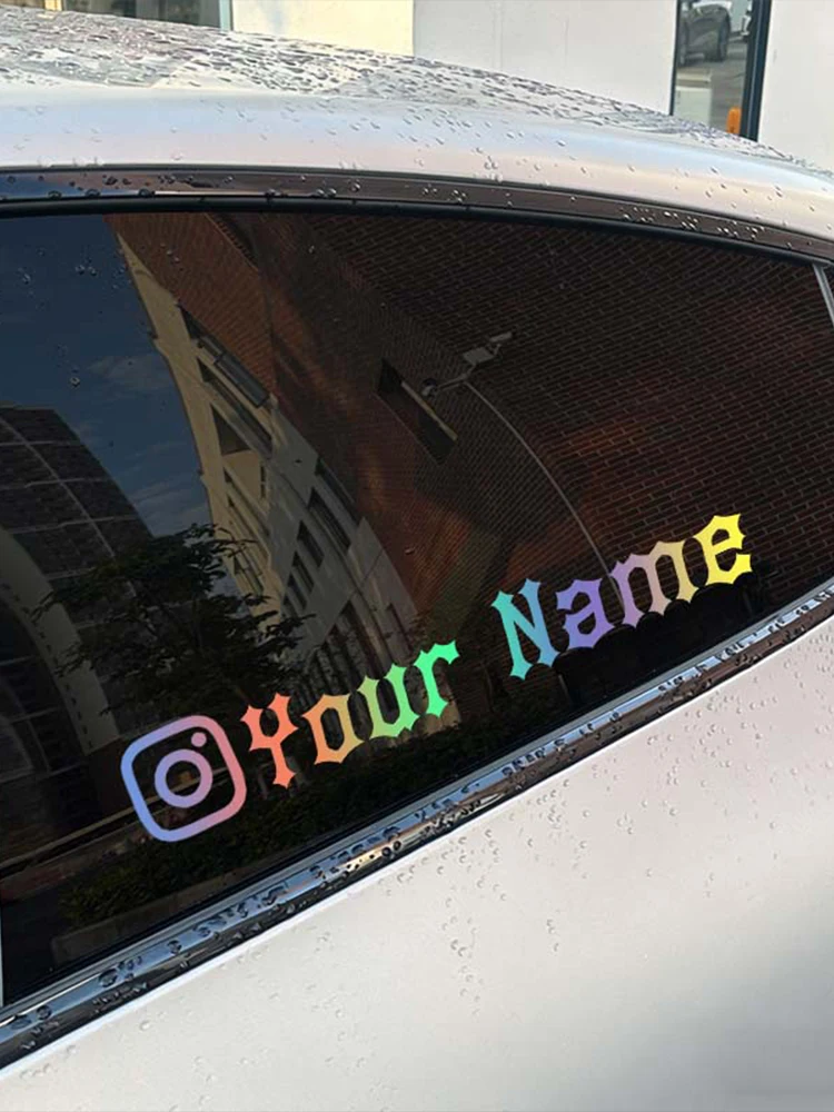 AliExpress NONE 1PC Gothic Custom Your Name Personalized Instagram Motorcycle Stickers Waterproof DIY Fuel Tank Helmet Car Bicycle Vinyl Decals
