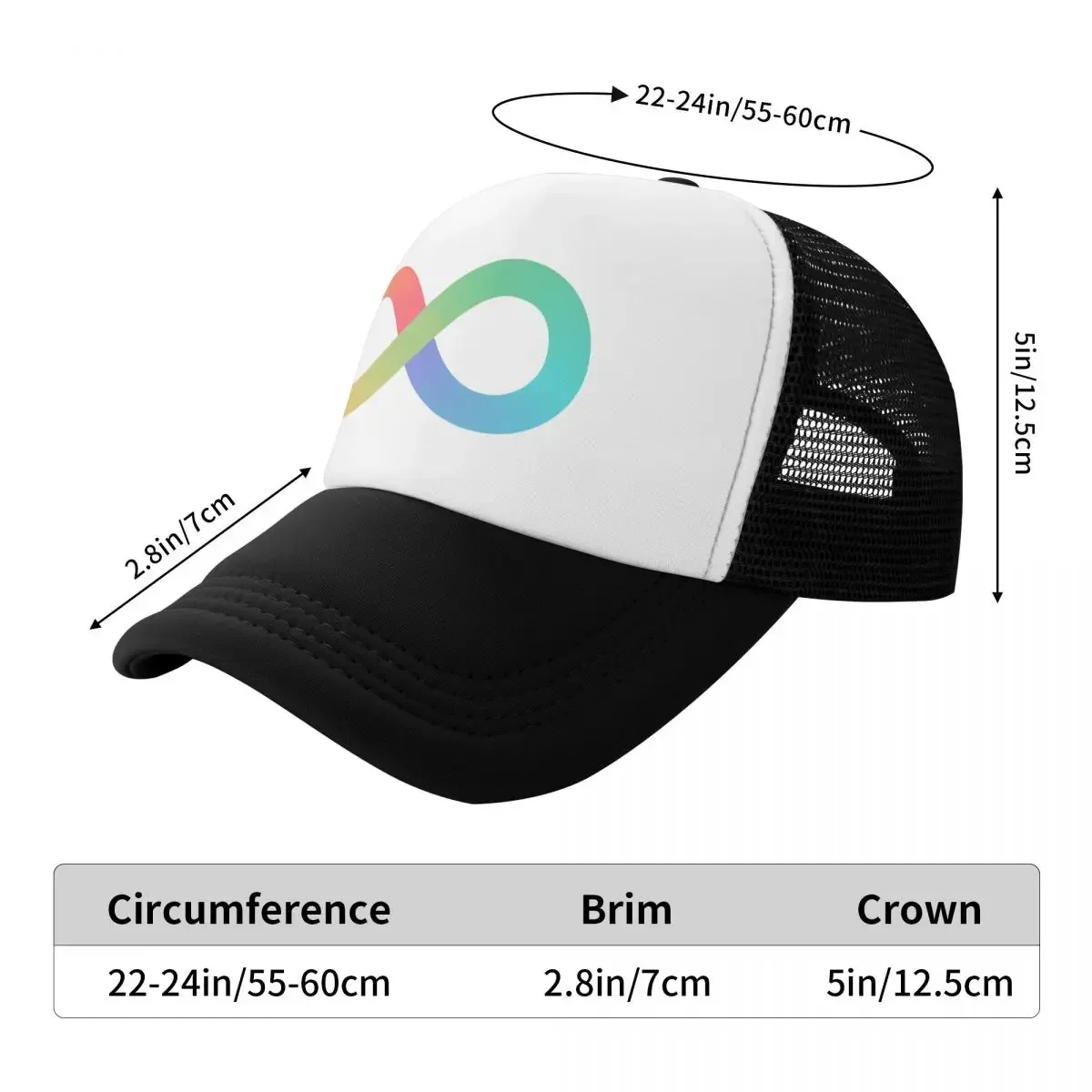 Autism Acceptance Infinity Symbol Baseball Cap beach hat Trucker Cap Woman Hats Men's