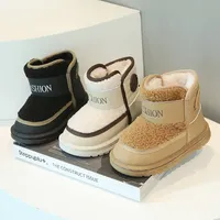 2024 New Children Cotton Shoes Fashion Soft Soled Infant Winter Boots Boys and Girls Anti Slip Sneakers Thick Plush Snow Boots