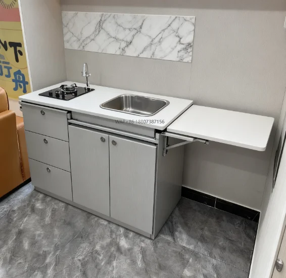 

Hot Selling Campervan Furniture Aluminum Honeycomb Large Capacity Cabine RV Lightweight All Aluminum Furniture Gray