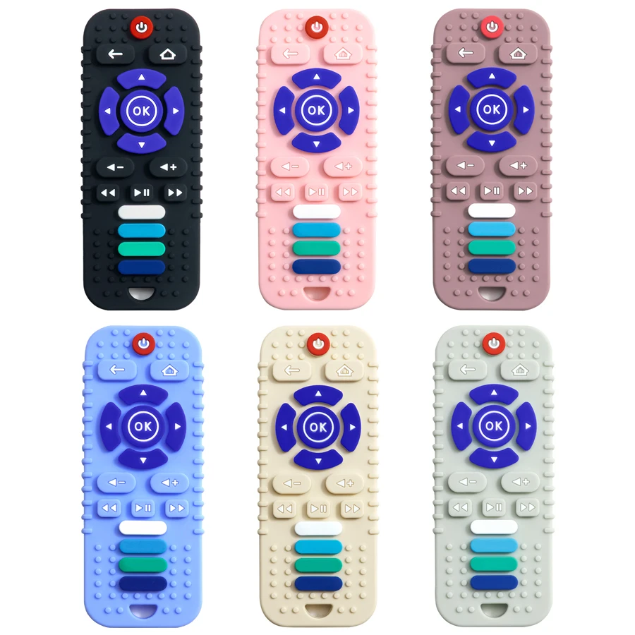 1PCS Baby Silicone Teether Toys Remote Control Shape Teether Teething Chewing ​Toy Kids Sensory Educational Toy Baby Stuff