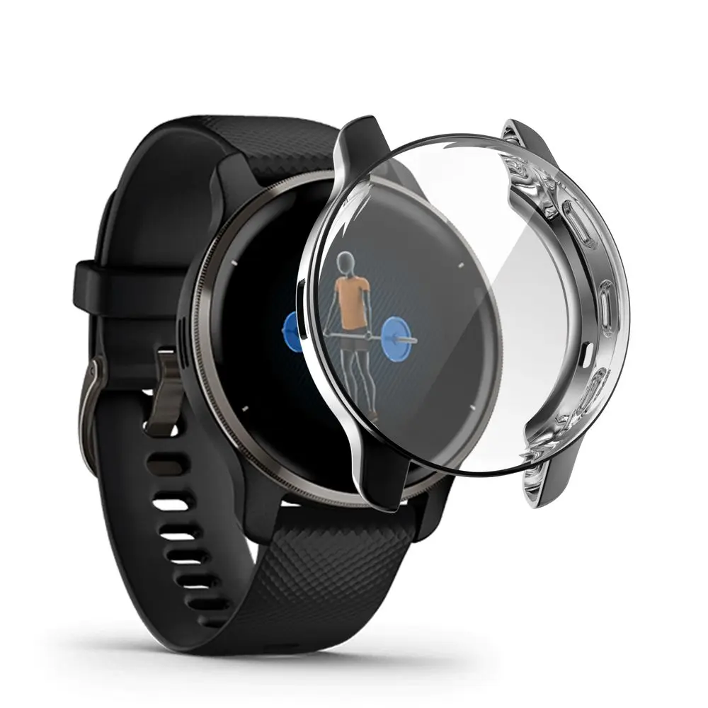 New Smart Watch Shell Screen Protector Protective Plating TPU Case Cover For Garmin Venu 2 Plus