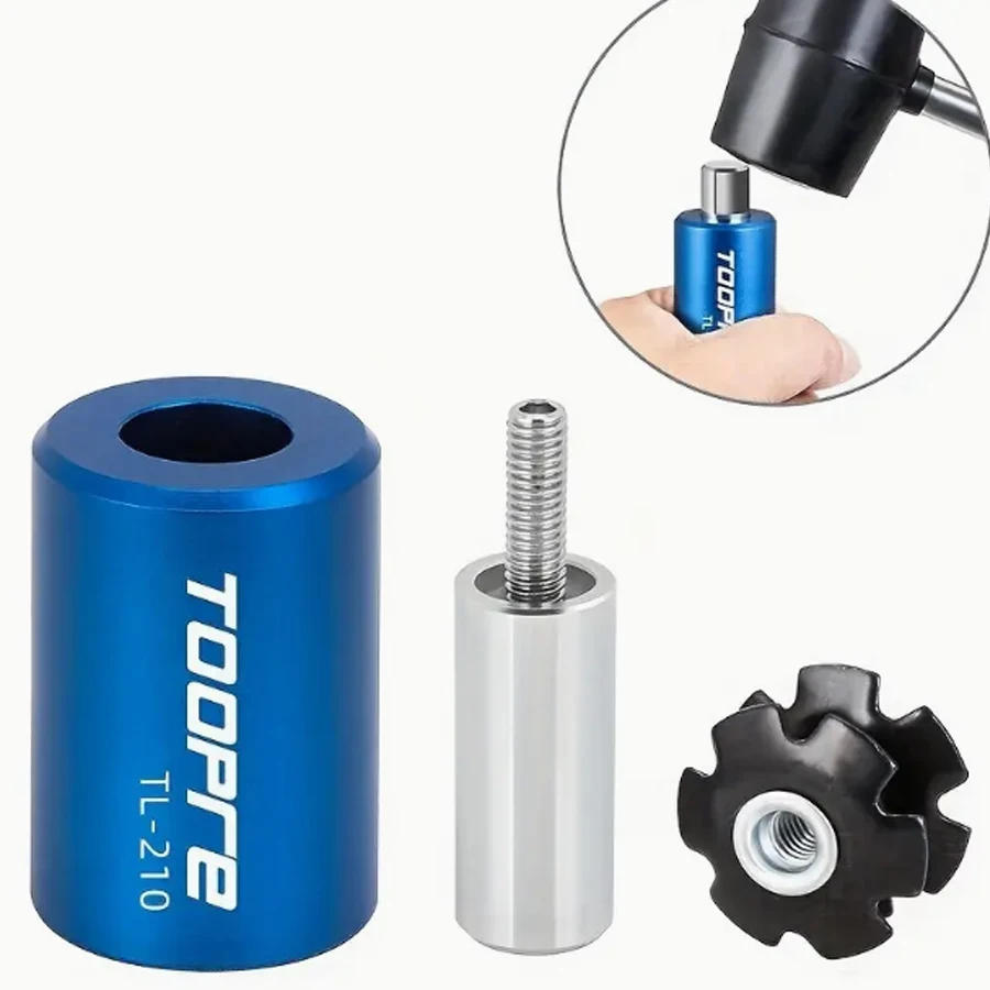 1Set bicycle fork installer head tube sleeve tool, bicycle fork star nut installer, insert tube bicycle bowl group toothless plu