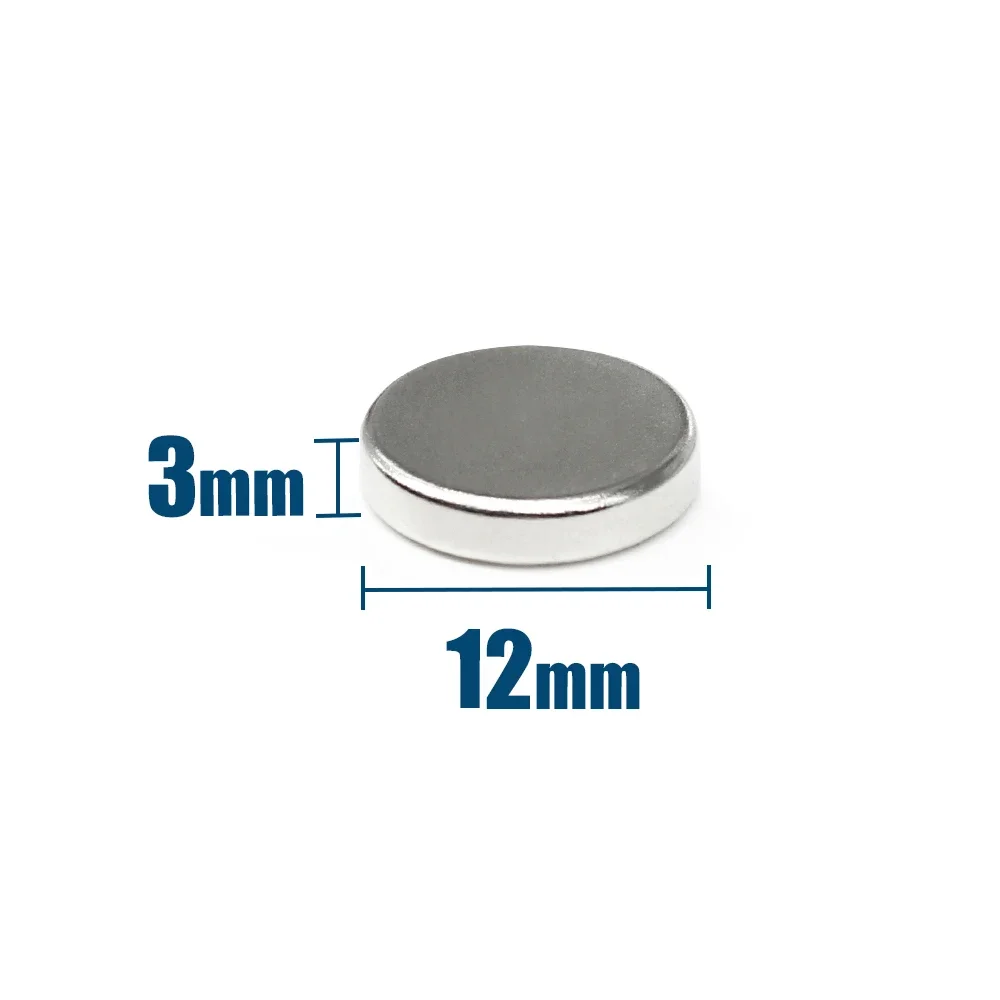 20/50/100PCS 12x3mm Circular Neodymium Magnets Super Strong N35 Round Fridge Magnet 12*3mm Magnetic Sheet Fishing Magnet