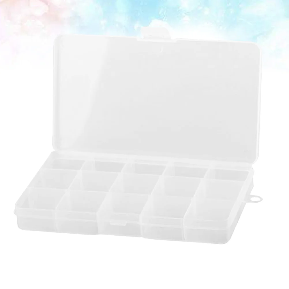 

2Pcs Medicine Box 15 Grids Waterproof Portable Pill Organizer Storage Container for Home Travel Office Elderly Patients Reminder