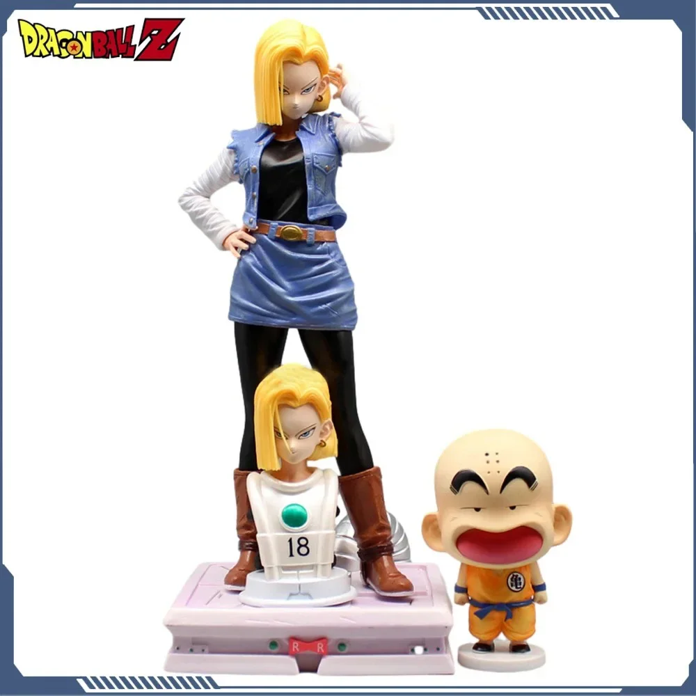 

Dragon Ball 28cm Android 18 Anime Figure Statue Pvc Gk Statue Figurine Model Doll Ornament Collection Room Decora Desk Toys Gift