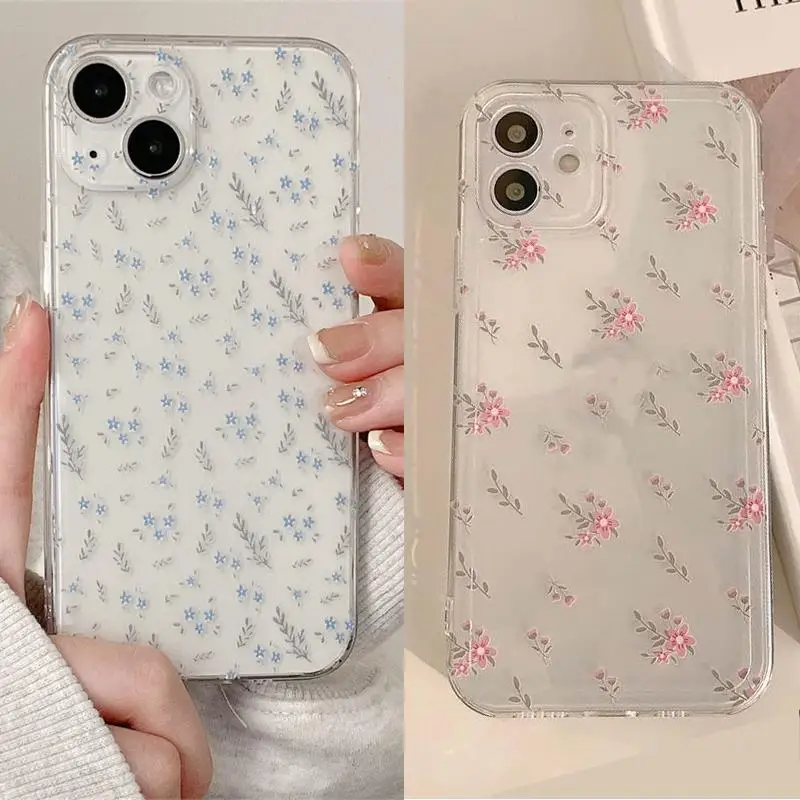 INS Pretty Flowers Clear Soft Tpu Case dla Motorola Moto G22 G30 G52 G53 G60 G32 G73 G72 G71 G60S G9 Play Plus EDGE 40 PRO Cover