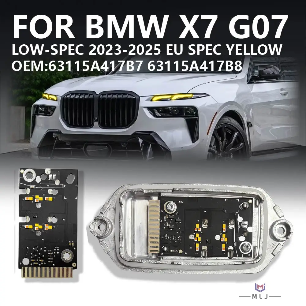

63115A417B8 63115A417B7 Для BMW X7 G07 2023 2024 2025 (Европейская версия, низкая комплектация) Белый LCI Модуль светодиодных ДХО с функцией поворотника и чипом Angel Eye