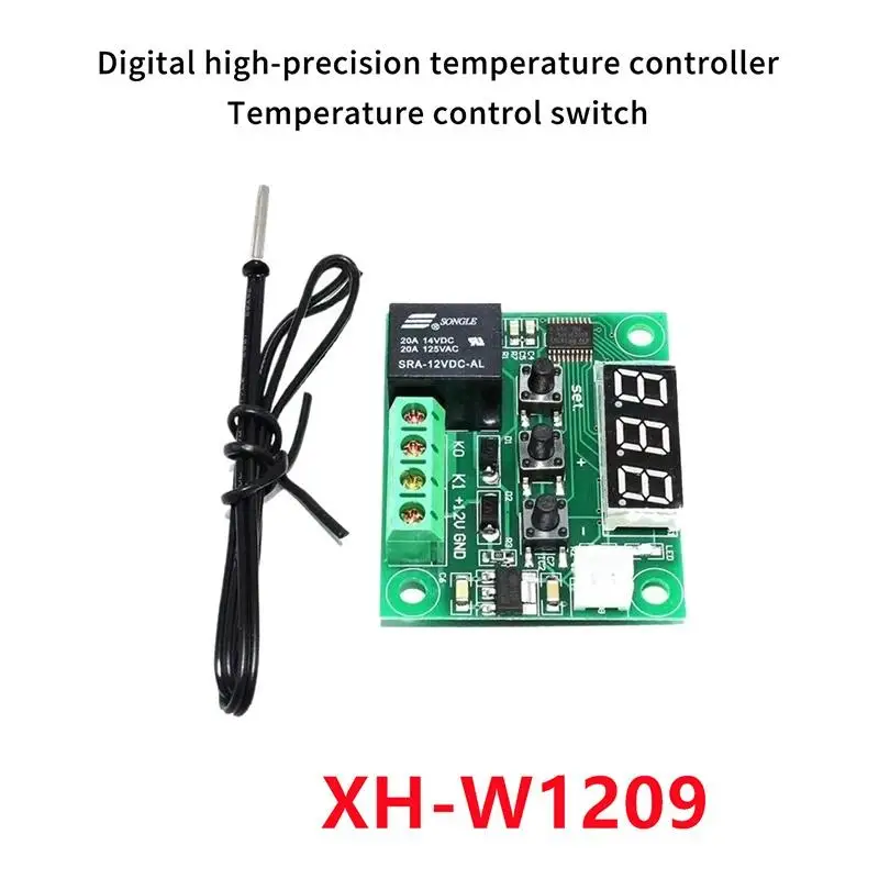 XH W1209 Digital High Precision Temperature Controller With LED Display And Waterproof Probe For Aquarium Greenhouse DIY