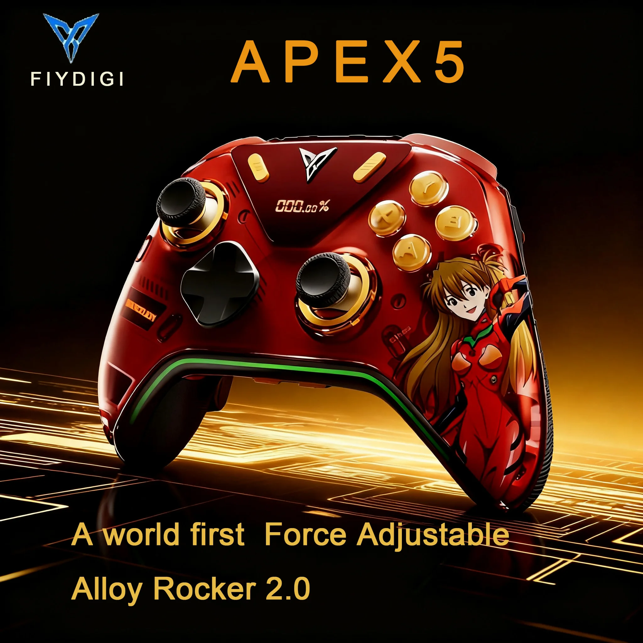Controlador inalámbrico Flydigi Apex 5 con base para PC, Switch, Móvil, XBox y Steam | Edición de anime Asuka