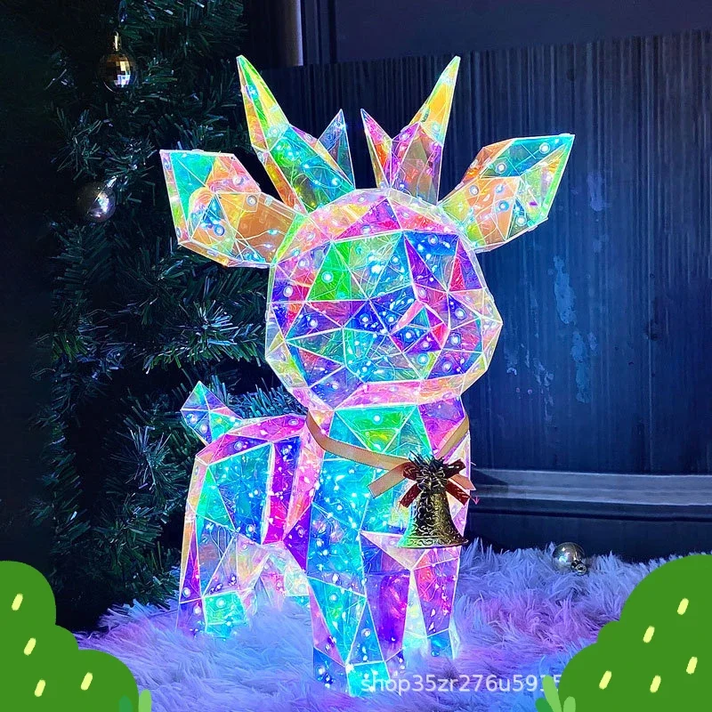 2024 Christmas Luminous Deer Wedding Companion Gift Christmas Valentine\'s Day Gift for Girls Home Decoration Room Ornament