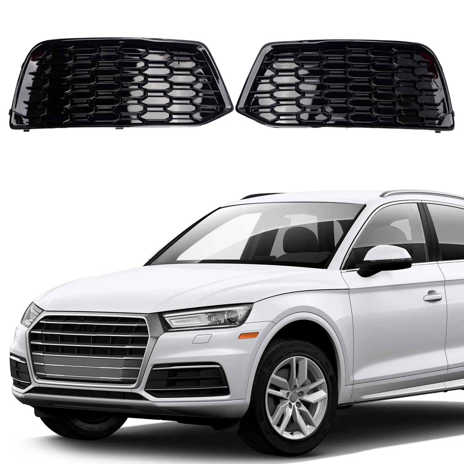 

2x 80A807680D Front Side Grille Lower Net High Performance Black Car Accessories