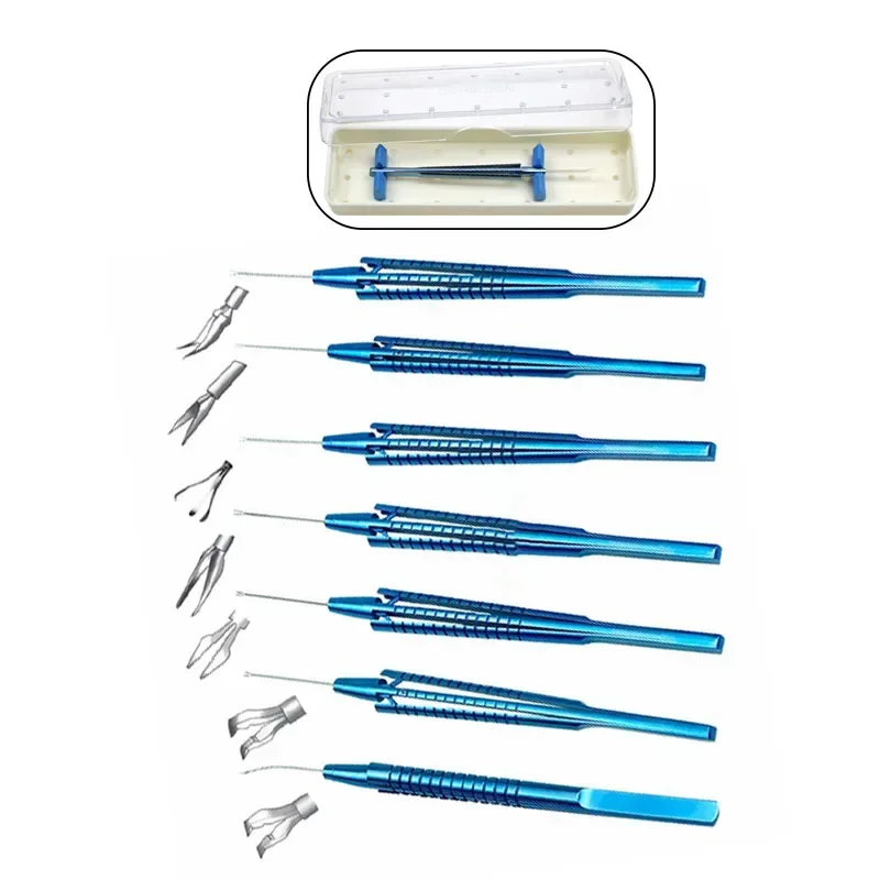 

GREATLH Retinal Capsulorhexis Forceps Intraocular Three Claws Forceps Tweezers Ophthalmic Micro Eyelid Tools