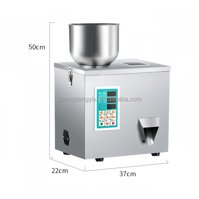 Voedselpoeder- en korrelvulmachine voor koffie Kleine zakken Rijst Snoep Noten Flessen en zakken Geschikt voor kleine bedrijven