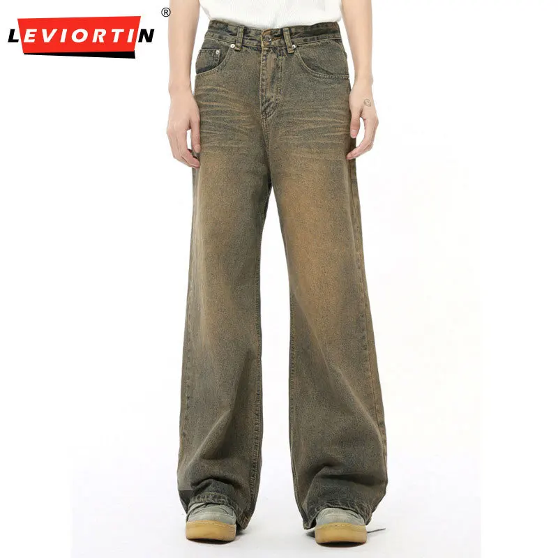 Men's clothing 20244 autumn new product American Vibe style texture vintage straight tube loose and versatile jeans M7-BN-K4276