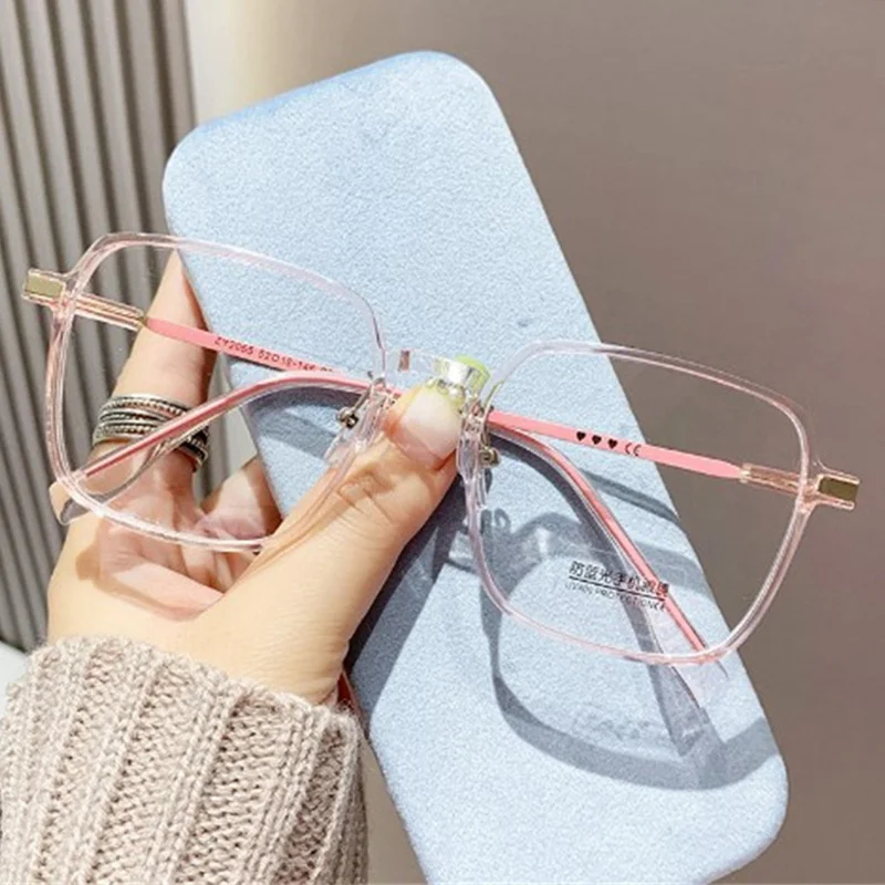 Unisex-Leichtbrille mit transparentem Rahmen, Anti-Blaulicht-Brille, ideal für die Arbeit am Computer