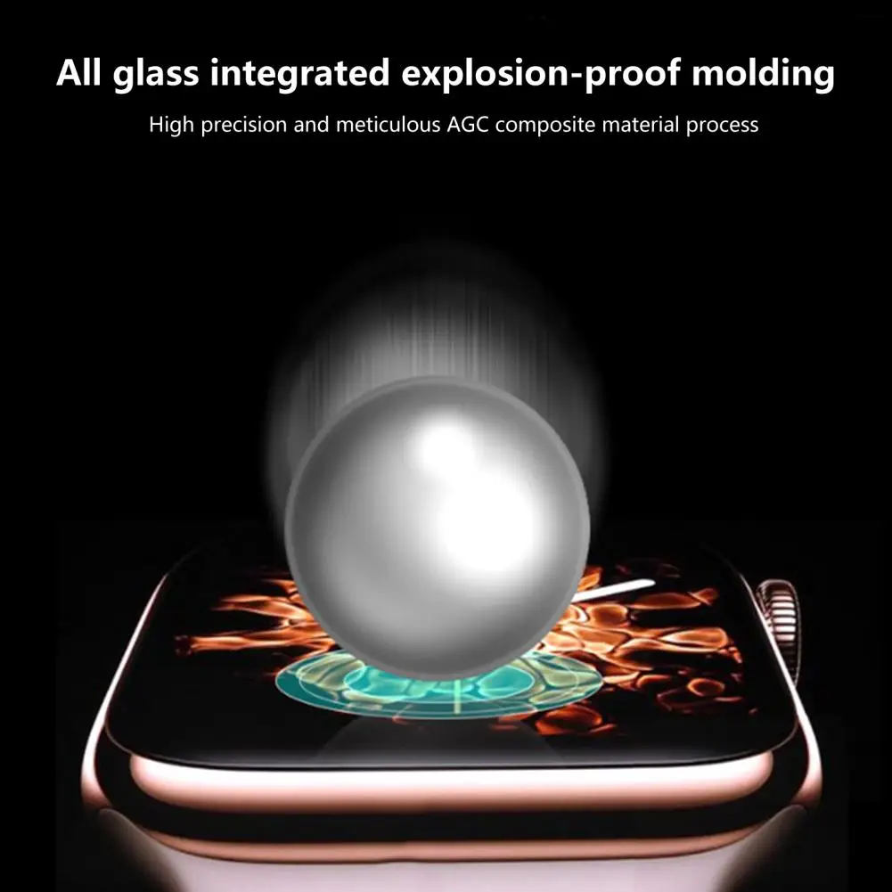 for iWatch S7 Watch Screen Film Ultra-thin Smartwatch Tempered Glass Screen Protector Cover Full Screen Watch Screen Film