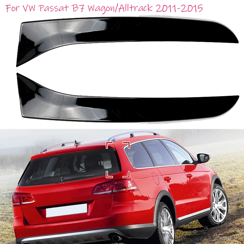 Car Rear Window Spoiler Canards Cover Side Wing Splitter Trim Stickers For VW Passat B7 Wagon/Alltrack 2011 2012 2013 2014 2015