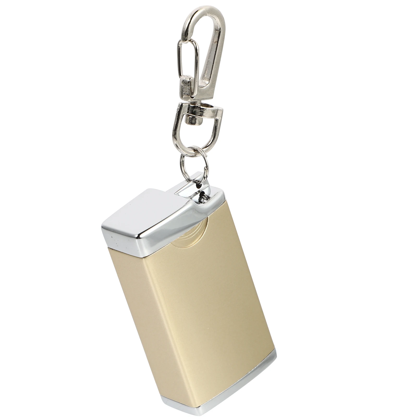 

1pc Portable Ashtray Metal Keychain Golden Keyring Compact Reusable Eco Friendly Easy Carry Outdoor Use Gentleman Style