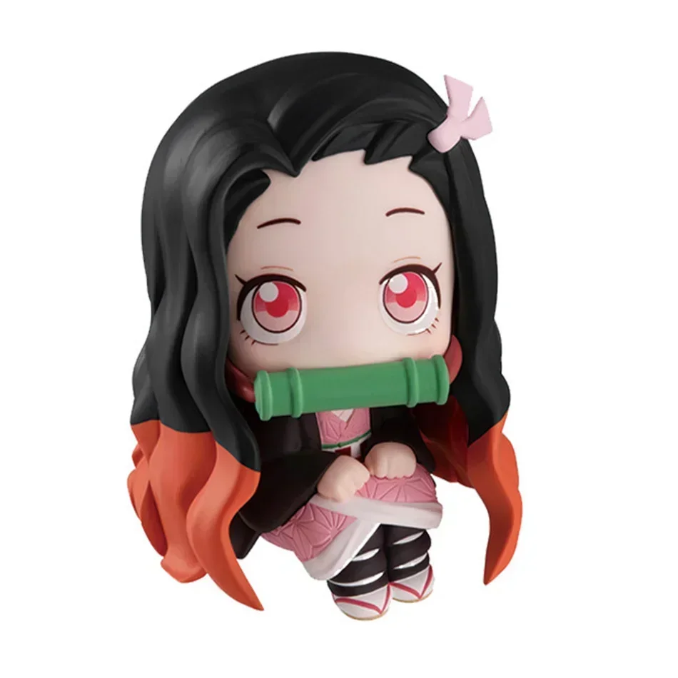 Demônio assassino figura ação kimetsu yaiba personagens animados coleção de brinquedos mh olhando para cima kamado tanjirou nezuko modelos de