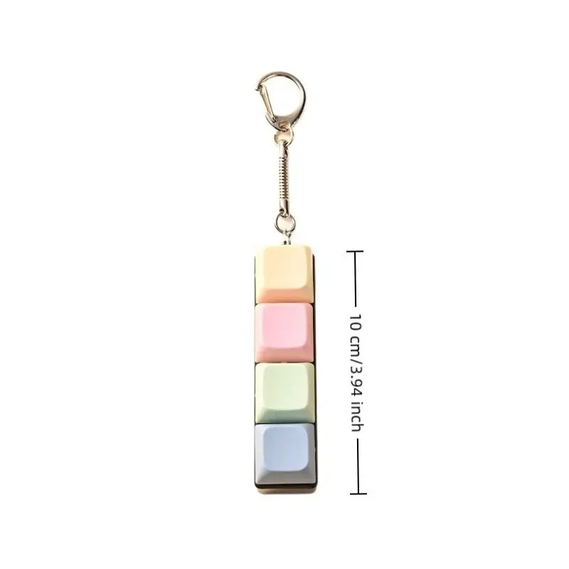 Button Keycap Fidget Toy Keychain for Adult Stress Relief Relaxation Sensory Gadget Pocket Toy