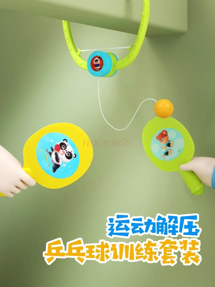 Children's hanging table tennis trainer Indoor parent-child ball toys Hand eye coordination exercise Pat Le toys