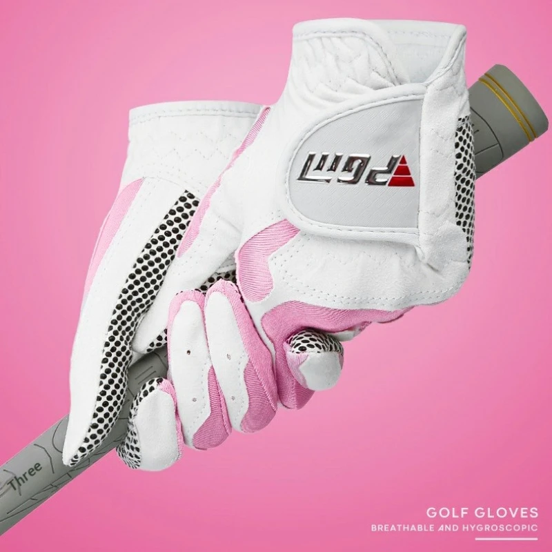 PGM قفازات الجولف النسائية ستوكات مادة الليكرا قفازات نسائية مع جزيئات غير قابلة للانزلاق قفازات ركوب الدراجات #4