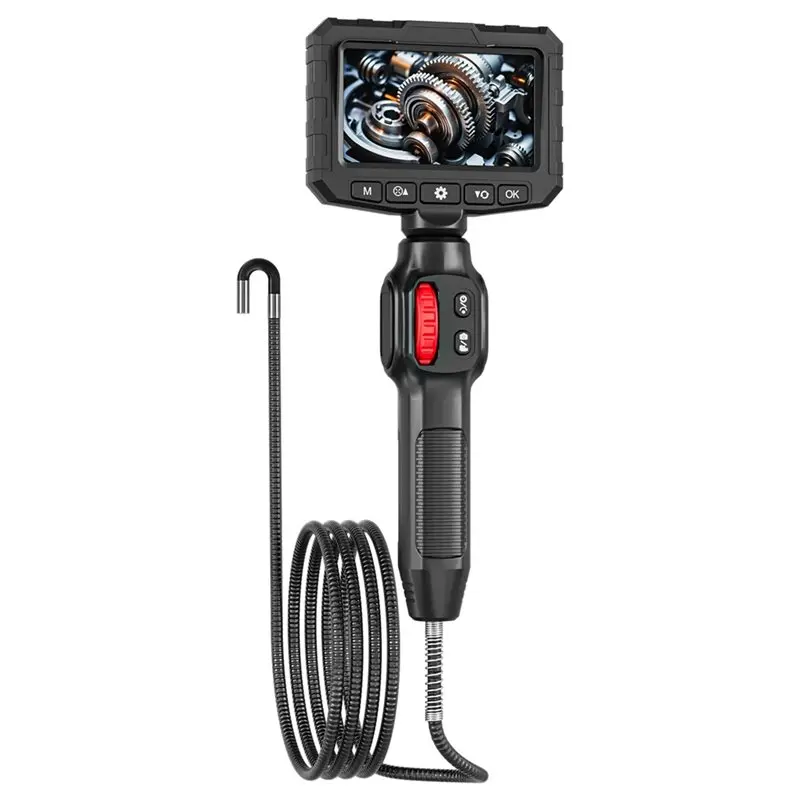 PHILE-Two-Way Articulating Borescope Camera With Light: 6Mm Industrial Endoscope Inspection Camera With Automotive Inspection