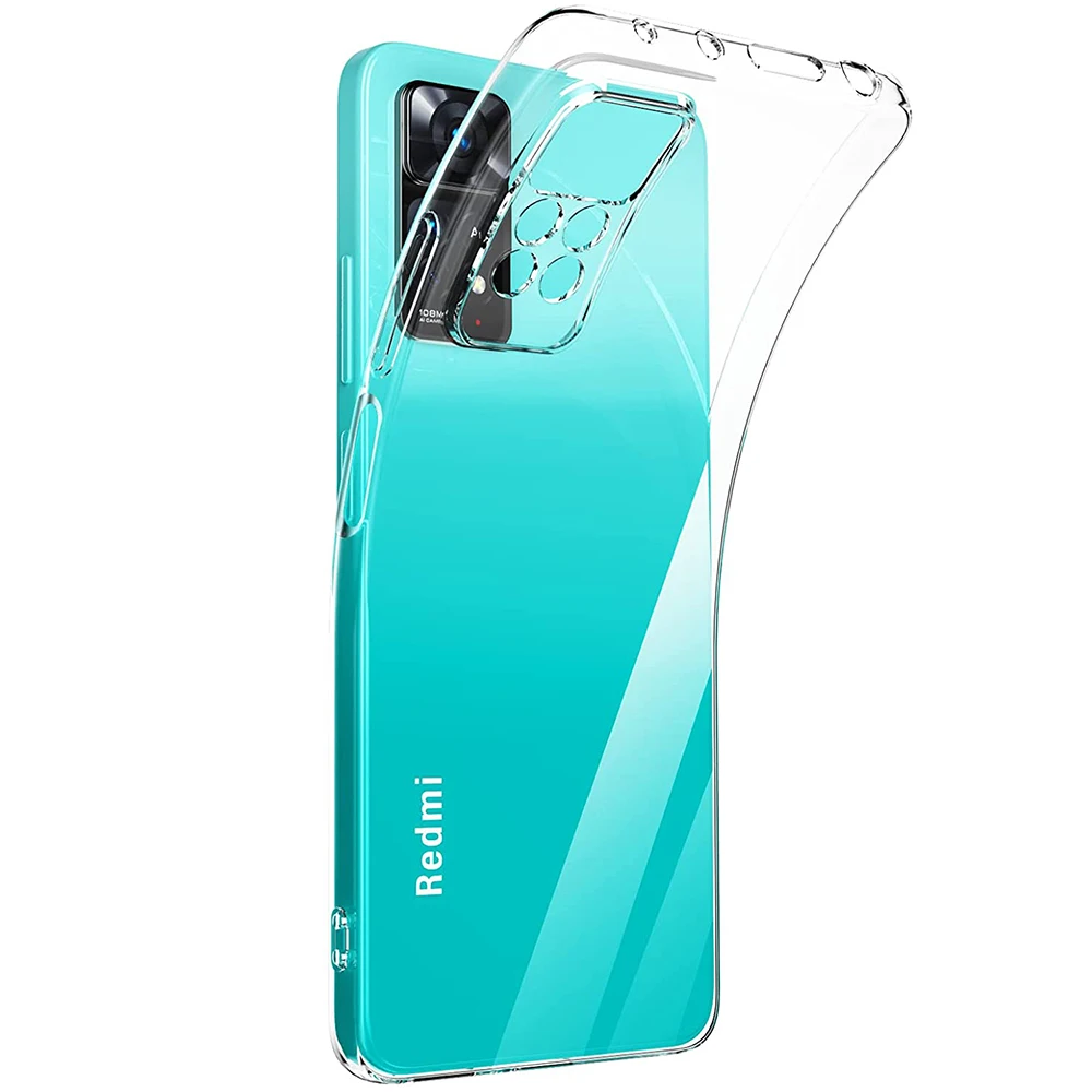 Coque de téléphone souple en silicone transparent pour Xiaomi, coque ultra fine, Redmi Note 11, 10, 9 Pro, 11S, 11T, 10S, 10T, 9S, 9T, Redmi K50, K40, K30 Pro