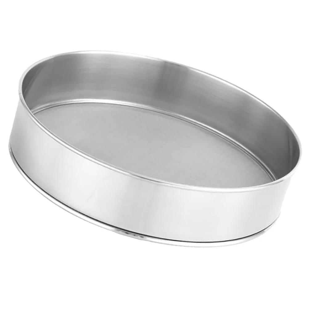 

30Cm Stainless Steel Fine Mesh Flour Sifter Round Sifting Strainer For Baking Powdered Sugar Sieve Cake Pizza Dough Filter