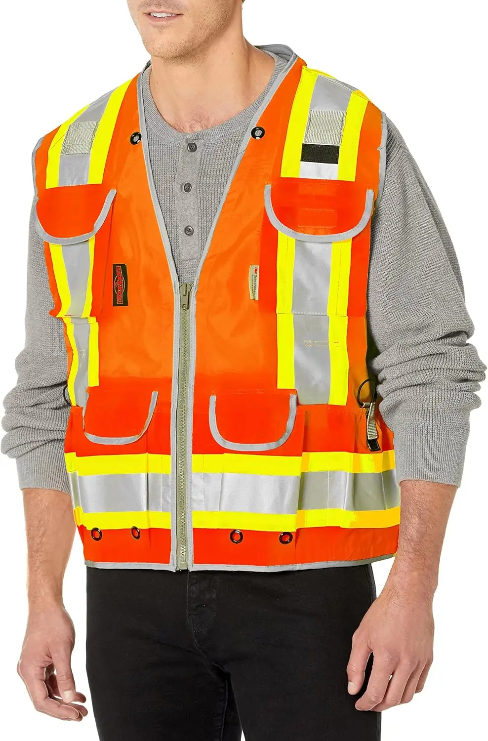 

Усиленный двухцветный инженерный жилет с мягким воротником для дополнительной поддержки, оранжевый, размер L