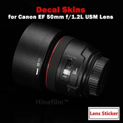 for Canon EF50 F1.2  Lens Decal Skin 50 1.2 Anti Scratch Wrap Cover for Canon EF 50mm f/1.2 L USM Lens Sticker Film